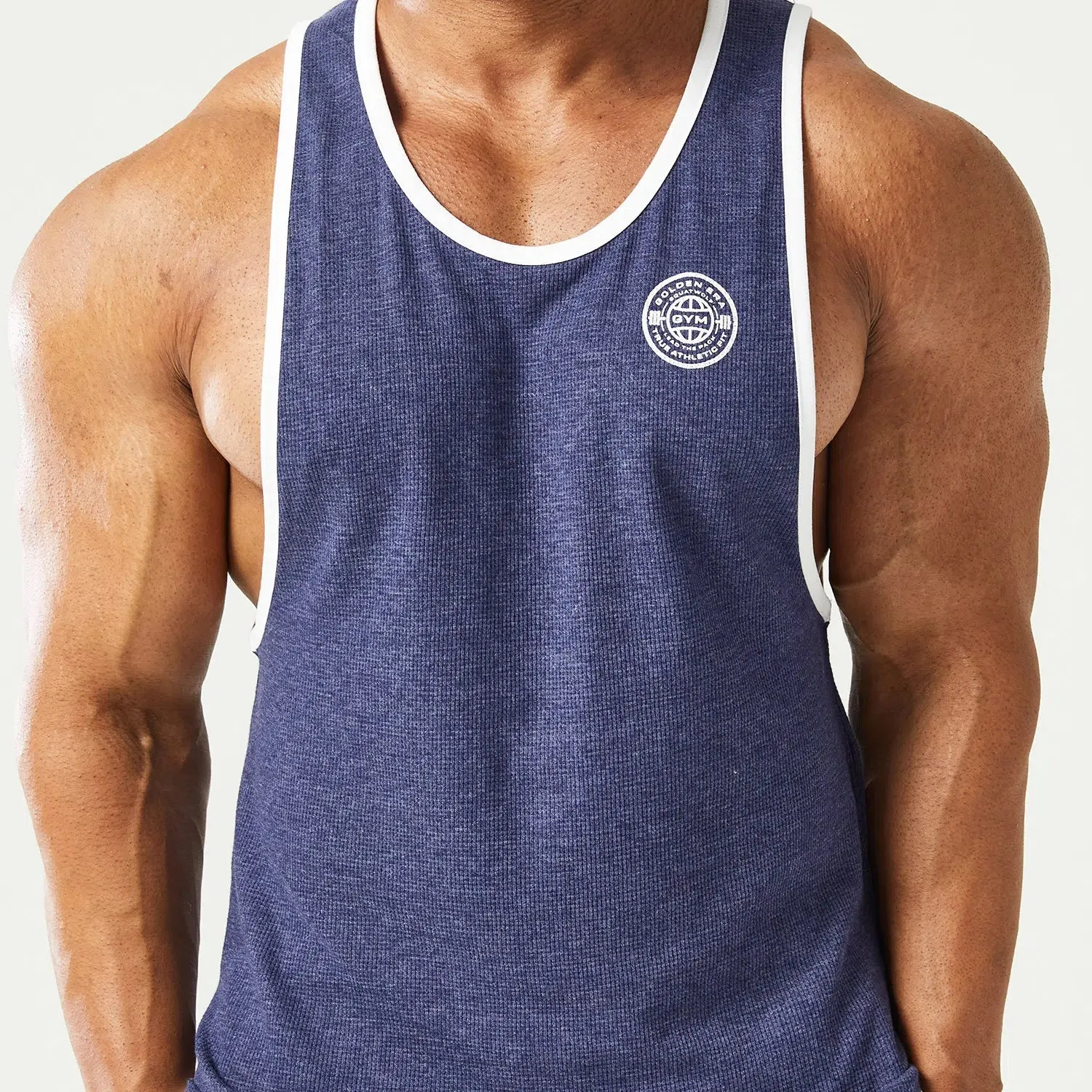 SQUATWOLF Men's Golden Era Waffle Tank