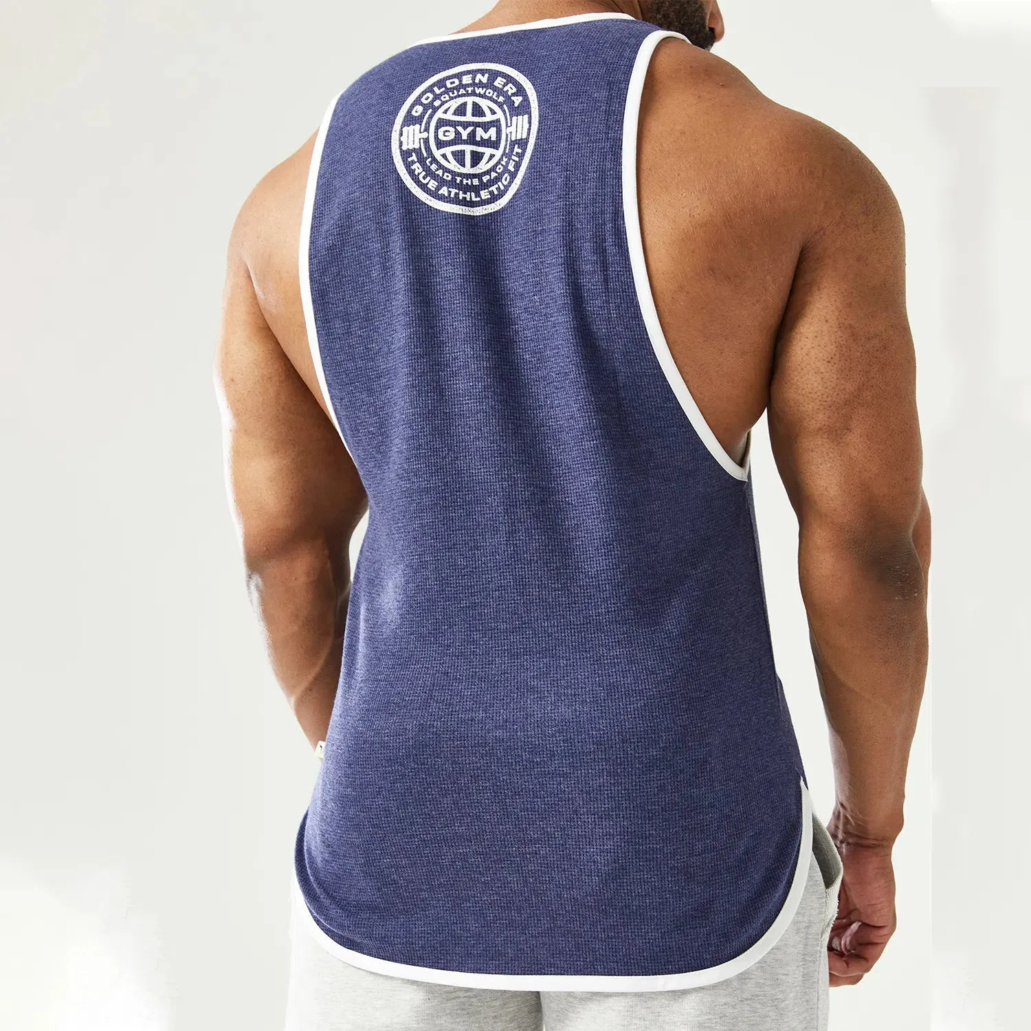 SQUATWOLF Men's Golden Era Waffle Tank