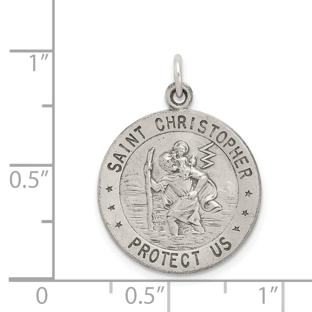 Sterling Silver St. Christopher Basketball Medal