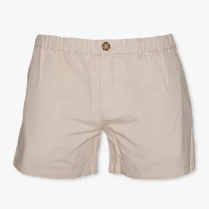 Stone Khaki 4” Stretch Shorts