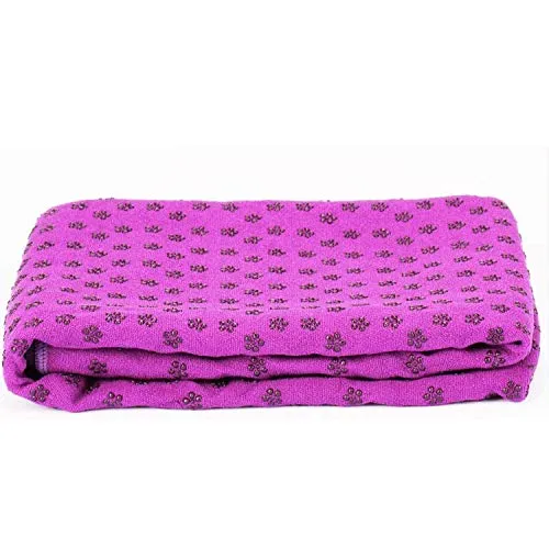 STRAUSS Anti-Slip Yoga Towel, (Purple)