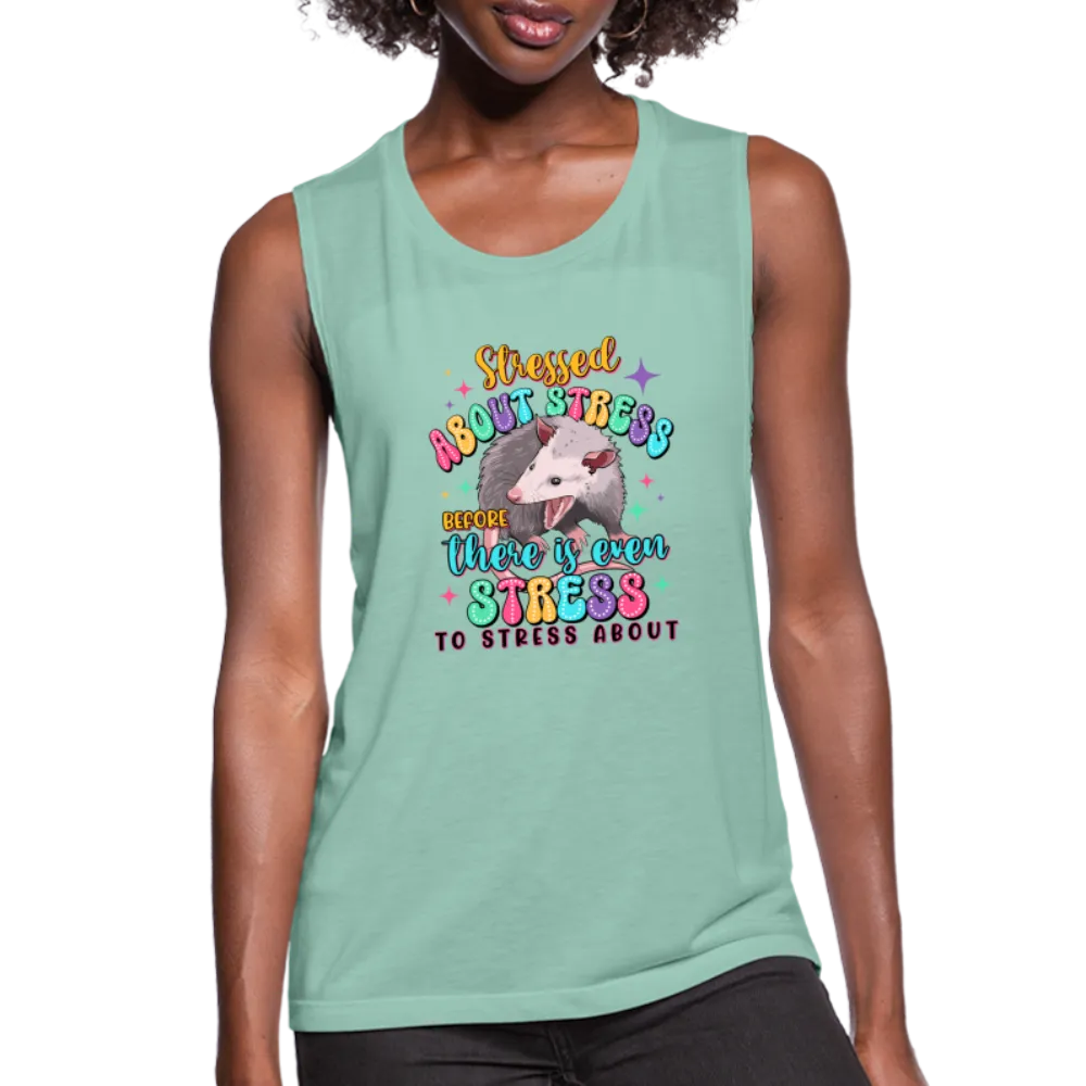 Stressed Opossum Women's Flowy Muscle Tank