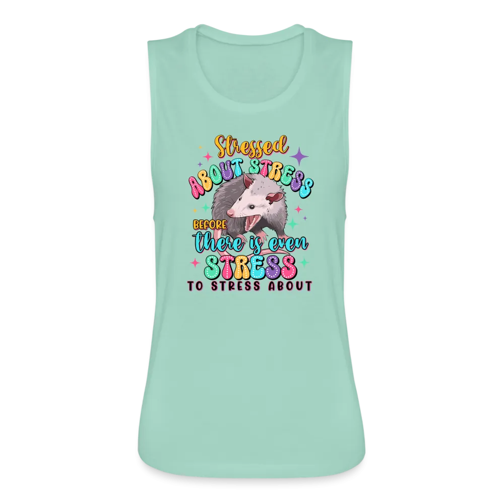 Stressed Opossum Women's Flowy Muscle Tank