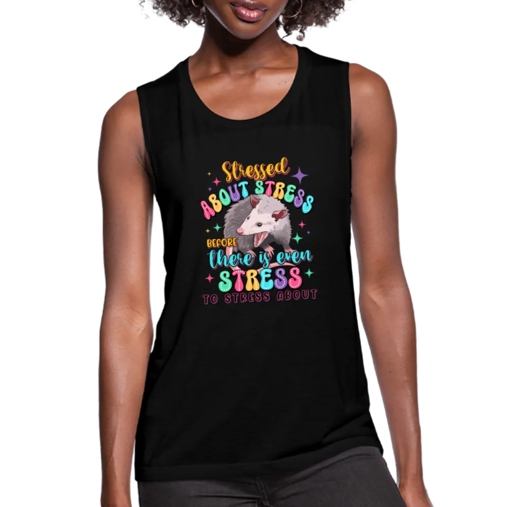 Stressed Opossum Women's Flowy Muscle Tank