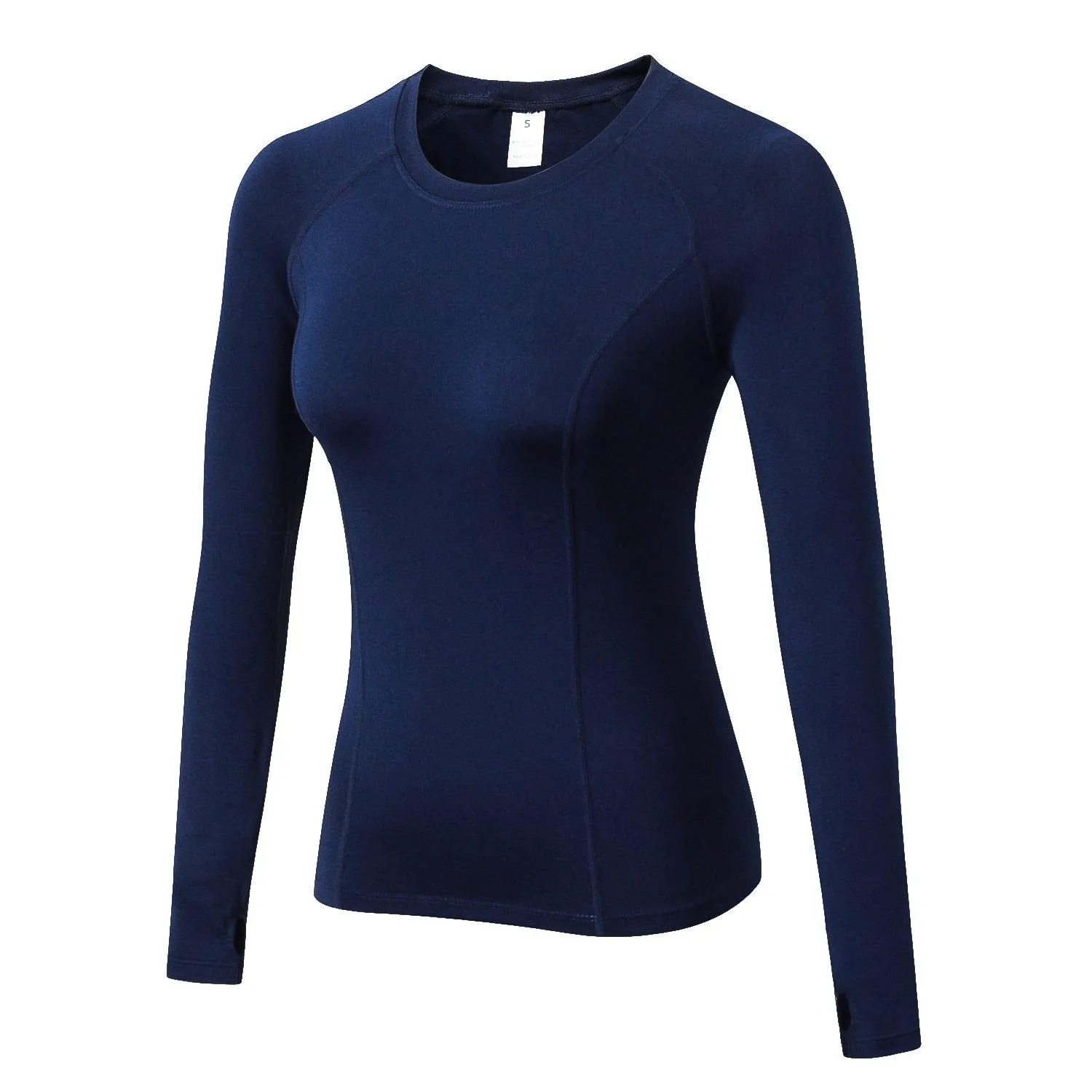 Thumb Hole Design Running Warm Top / Compression Women's Fitness Clothes - SF0057