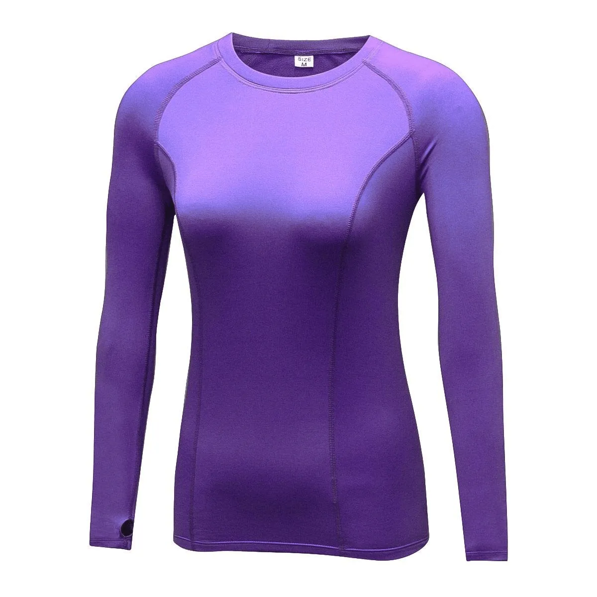 Thumb Hole Design Running Warm Top / Compression Women's Fitness Clothes - SF0057