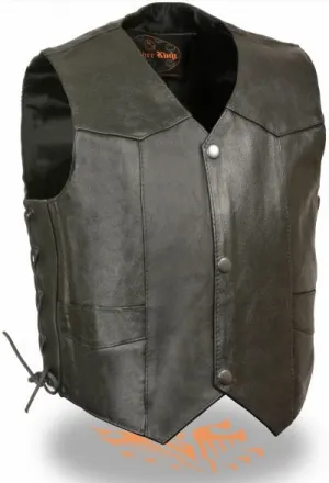 Toddler leather vest - string side