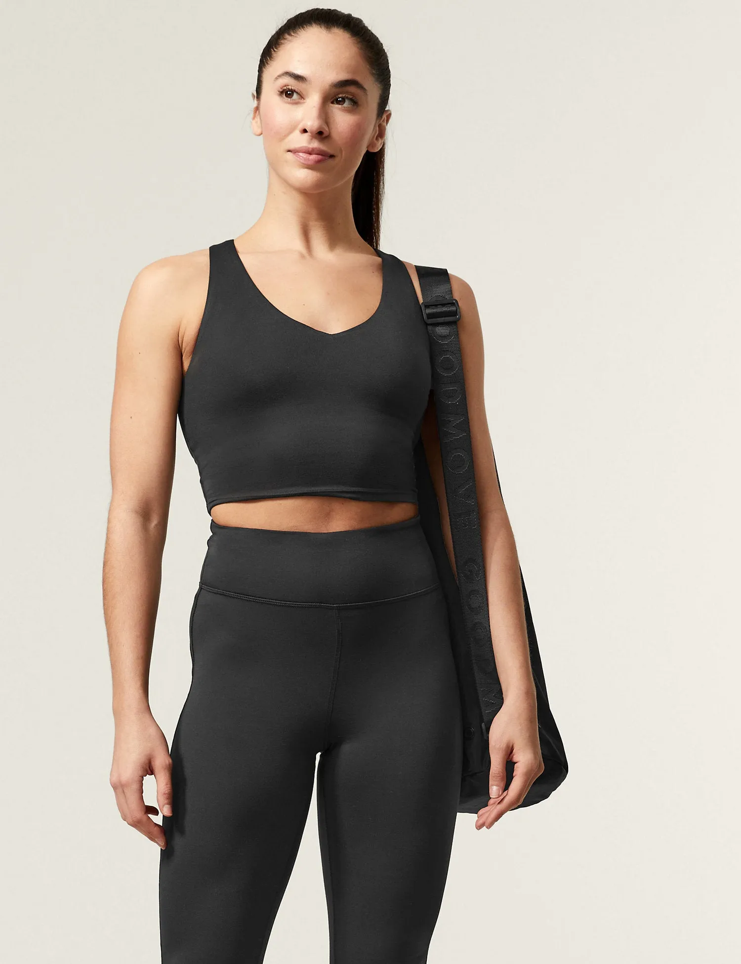 V-Neck Padded Yoga Crop Top