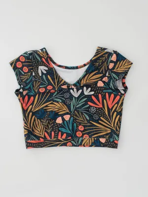 Whitney Deal Dancewear | Crop Top | Dark Floral