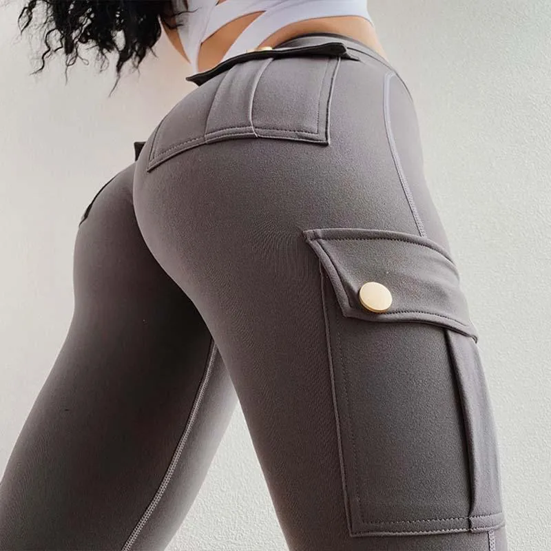 Women Stylish High Waist Military Style Leggings Sportswear