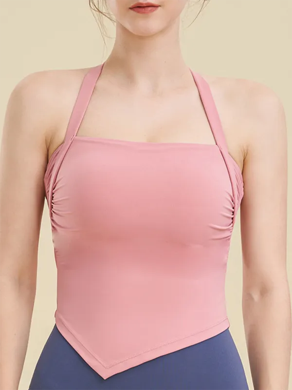 women's halter neck sports tight vest yoga clothing