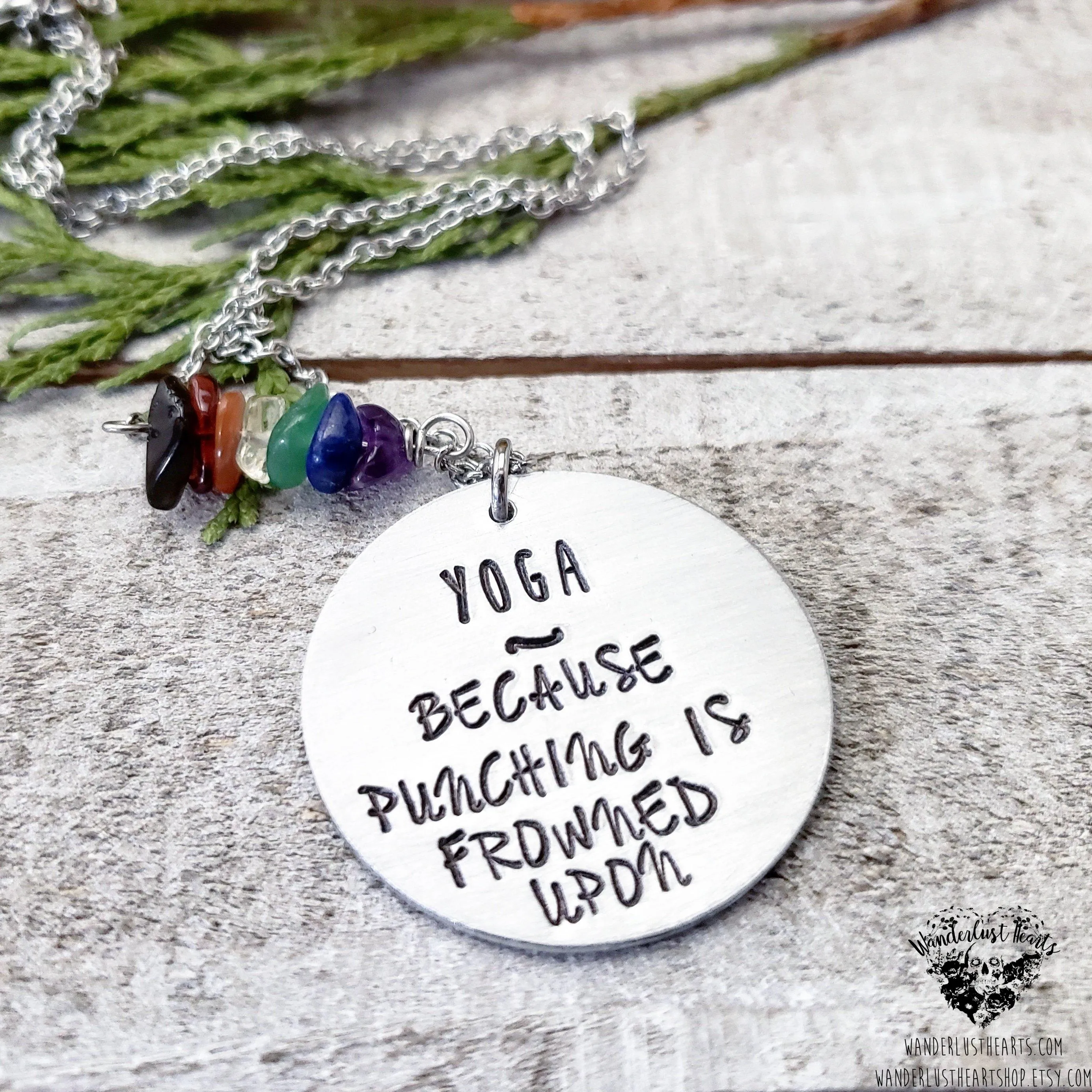 Yoga chakra necklace