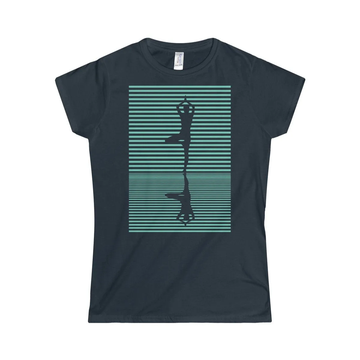 Yoga Tree Pose (Vrksasana Light Blue) Women's Softstyle TShirt