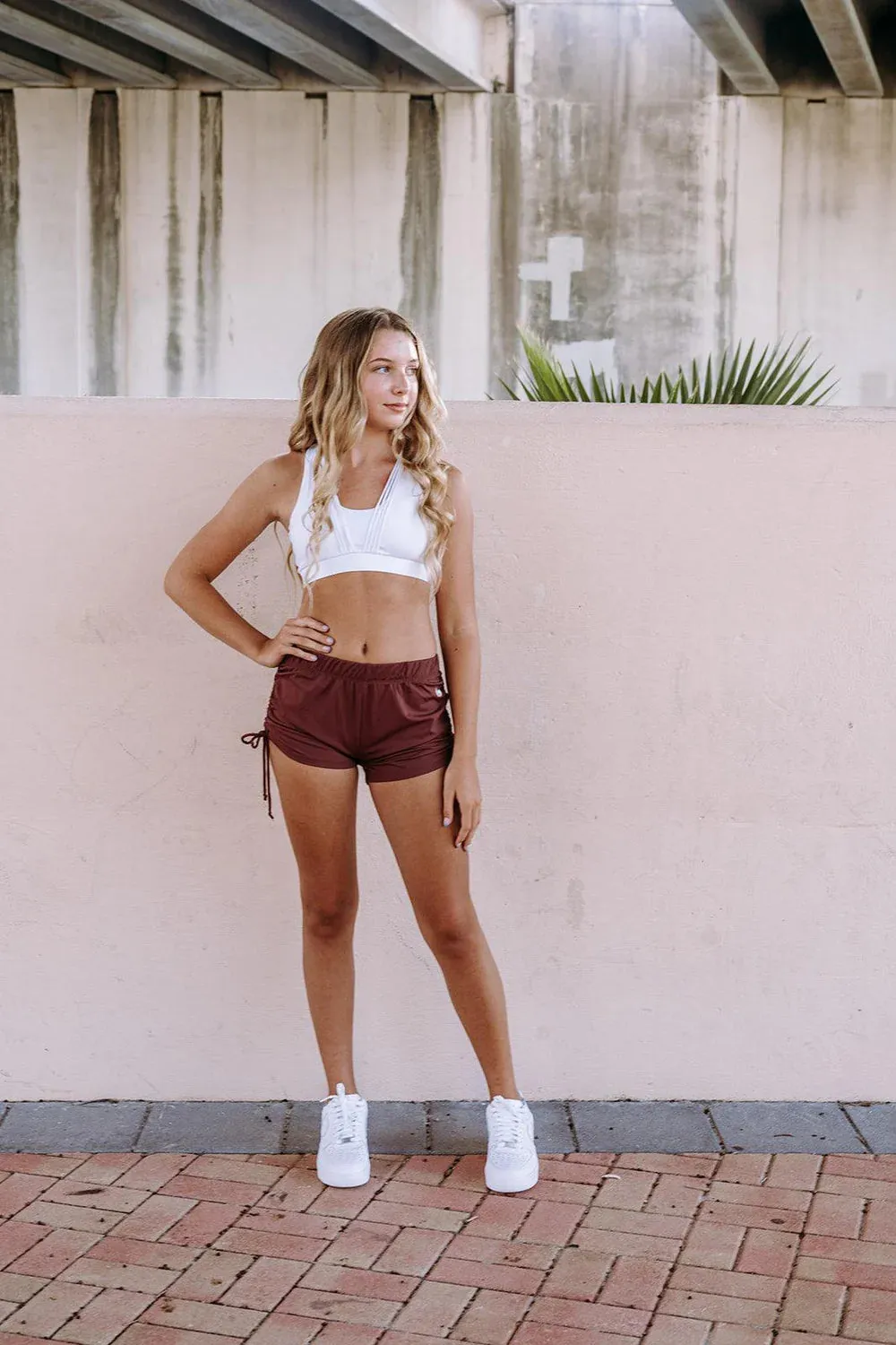 Youth Burgundy Urban String Shorts