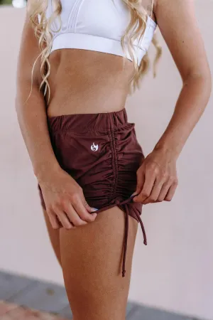 Youth Burgundy Urban String Shorts