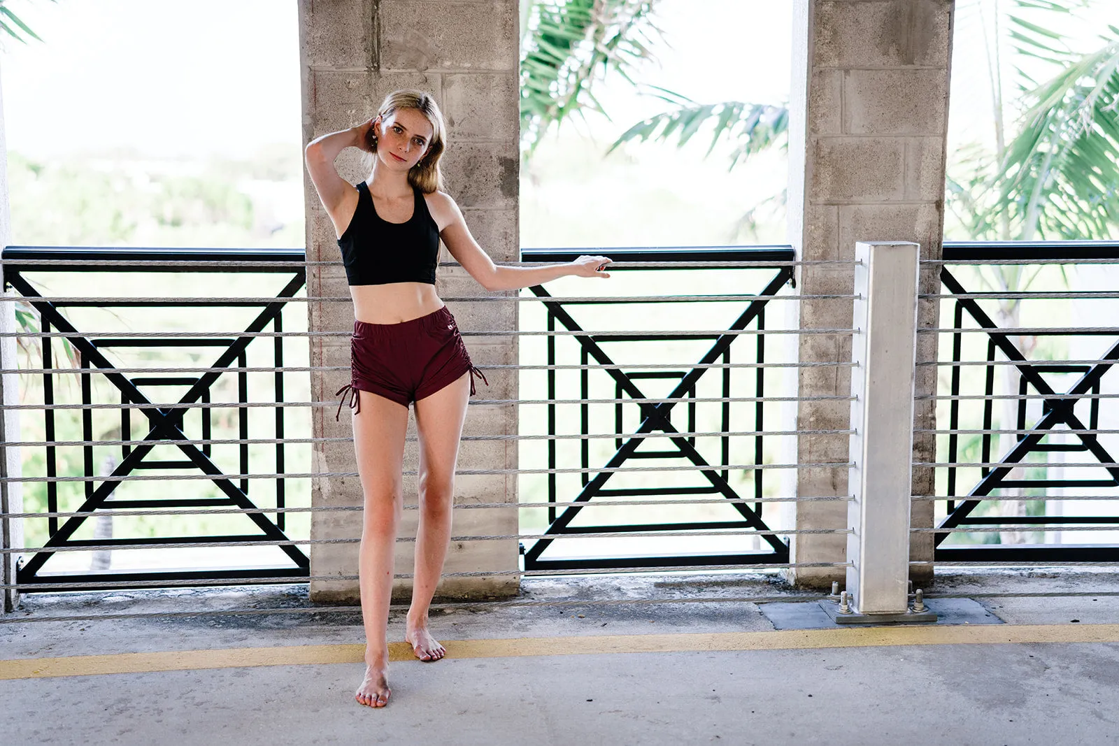 Youth Burgundy Urban String Shorts